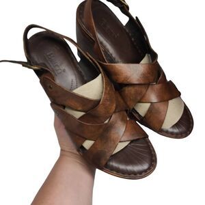 Born Brown and Cream Wedges